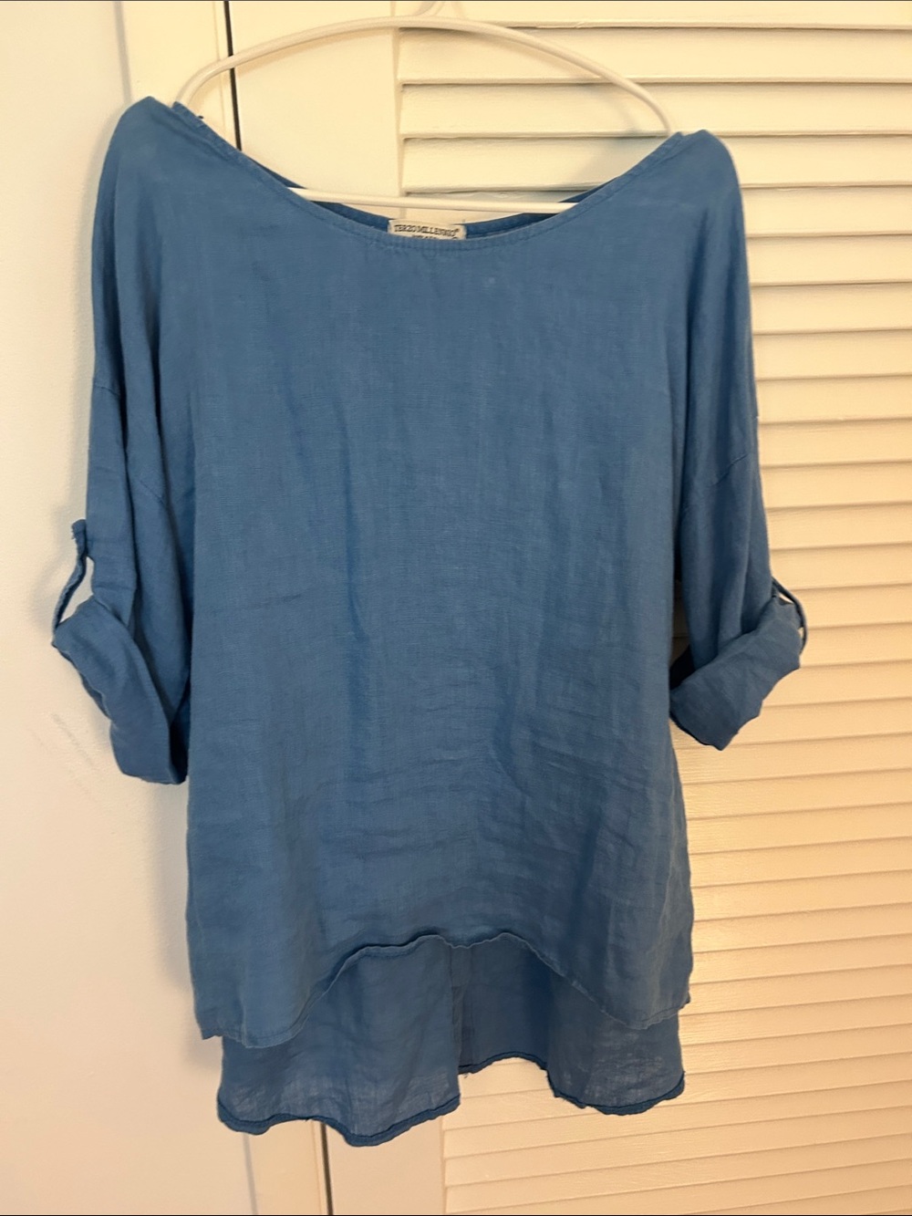 Linen periwinkle tunic